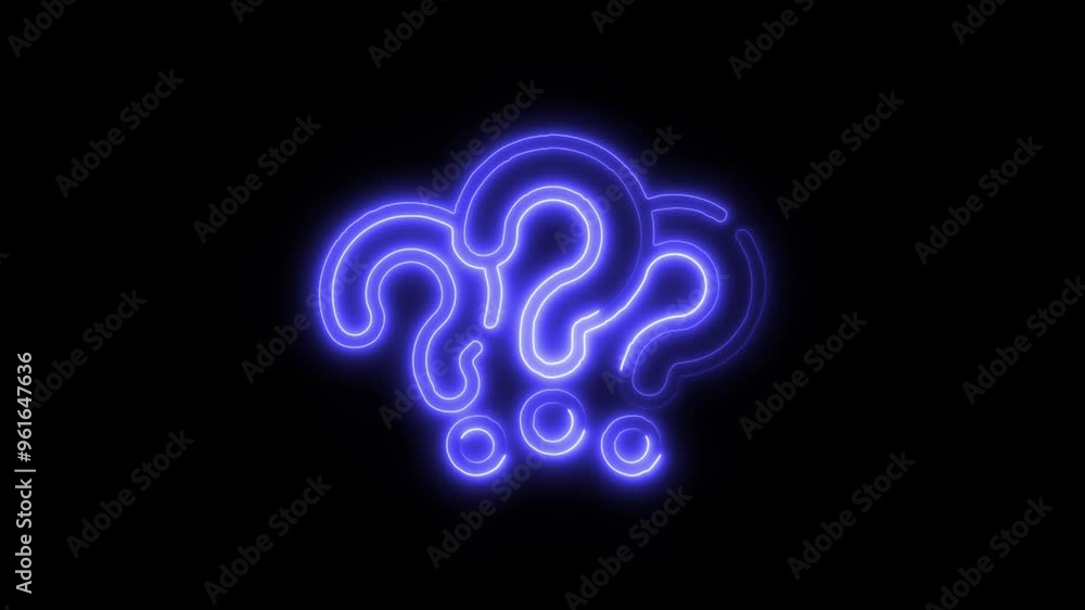 Neon Question Mark Icon Video HD - Glowing Yellow Symbols on Black Background Animation for Uncertainty, Inquiry, and Knowledge Representation in Tech Neon Question Mark Icon Video HD - Glowing Yellow Symbols on Black Background Animation for Uncertainty, Inquiry, and Knowledge Representation in Tech