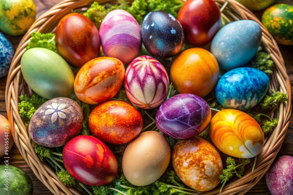 Obraz premium DIY Easter Egg Dyeing Styles