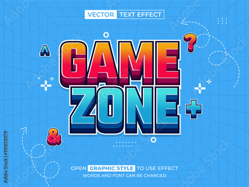 game zone editable text, font effect, 3d text for title