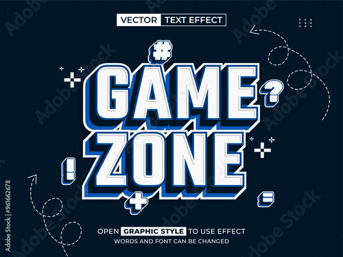 game zone editable text, font effect, 3d text for title