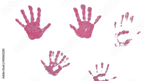 Hand paint print isolated on a transparent background PNG