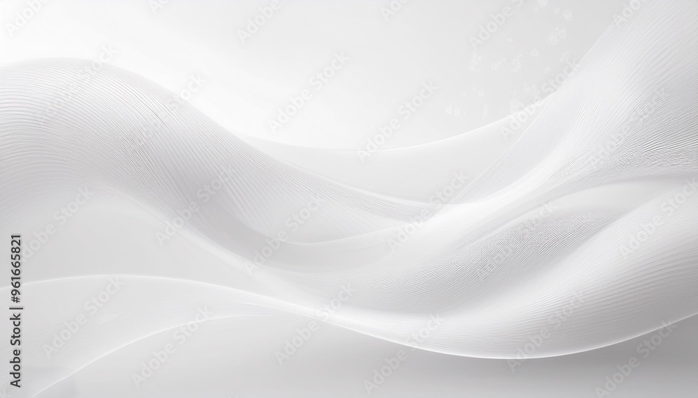 Abstract elegant background design with grey and white wave lines. Horizontal gray background with wavy lines pattern for business banner, or backdrop. Modern wavy abstract white background