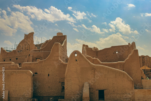 Riyadh Saudi Arabia Mar 11 2023: Al Diriyah old capital . Diriyah ruins - Saudi culture. National day