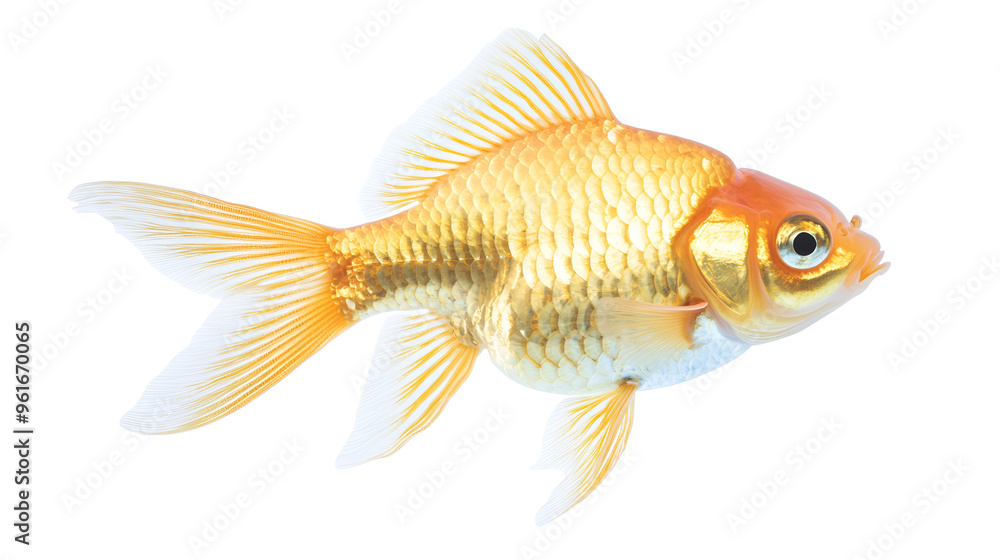 background white gold fish goldfish isolated animal aquarium aquatic ...