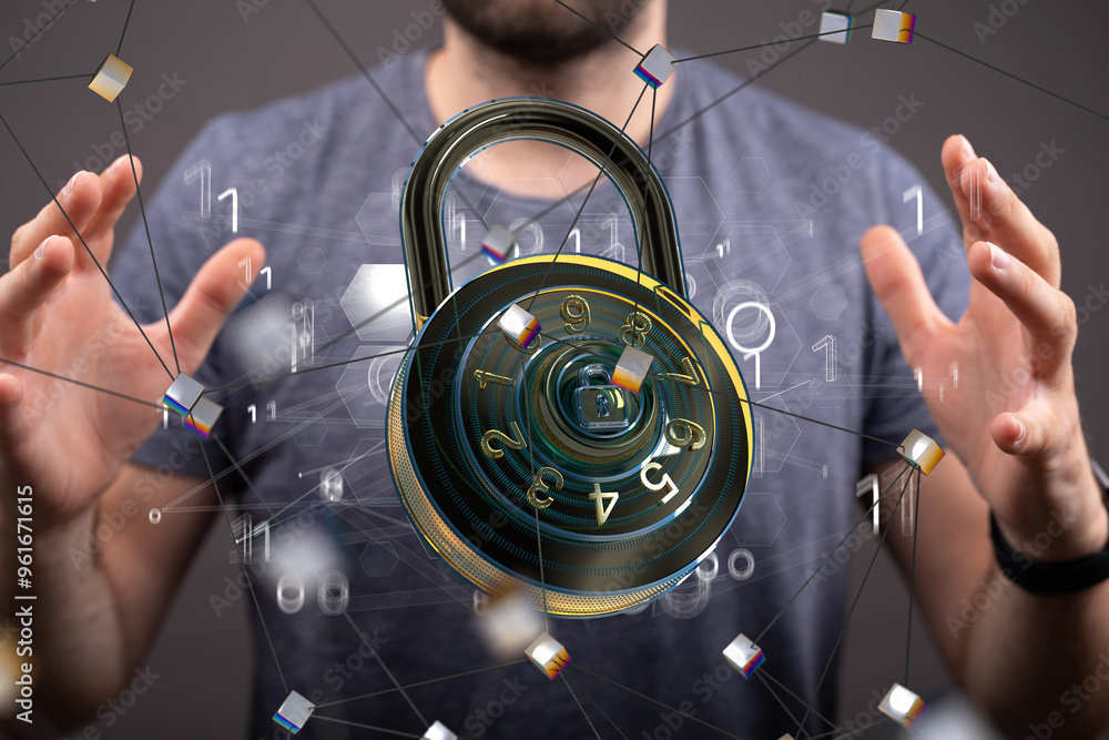 Personal data security Illustrates cyber data or information Personal data security Illustrates cyber data or information