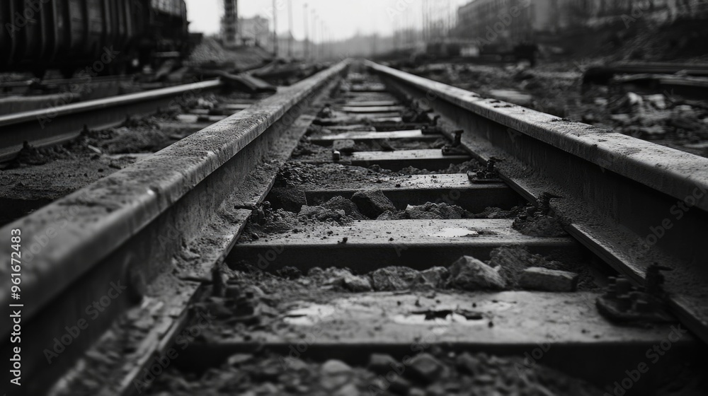 Elevated Perspective of Abandoned Train Track Elevated Perspective of Abandoned Train Track