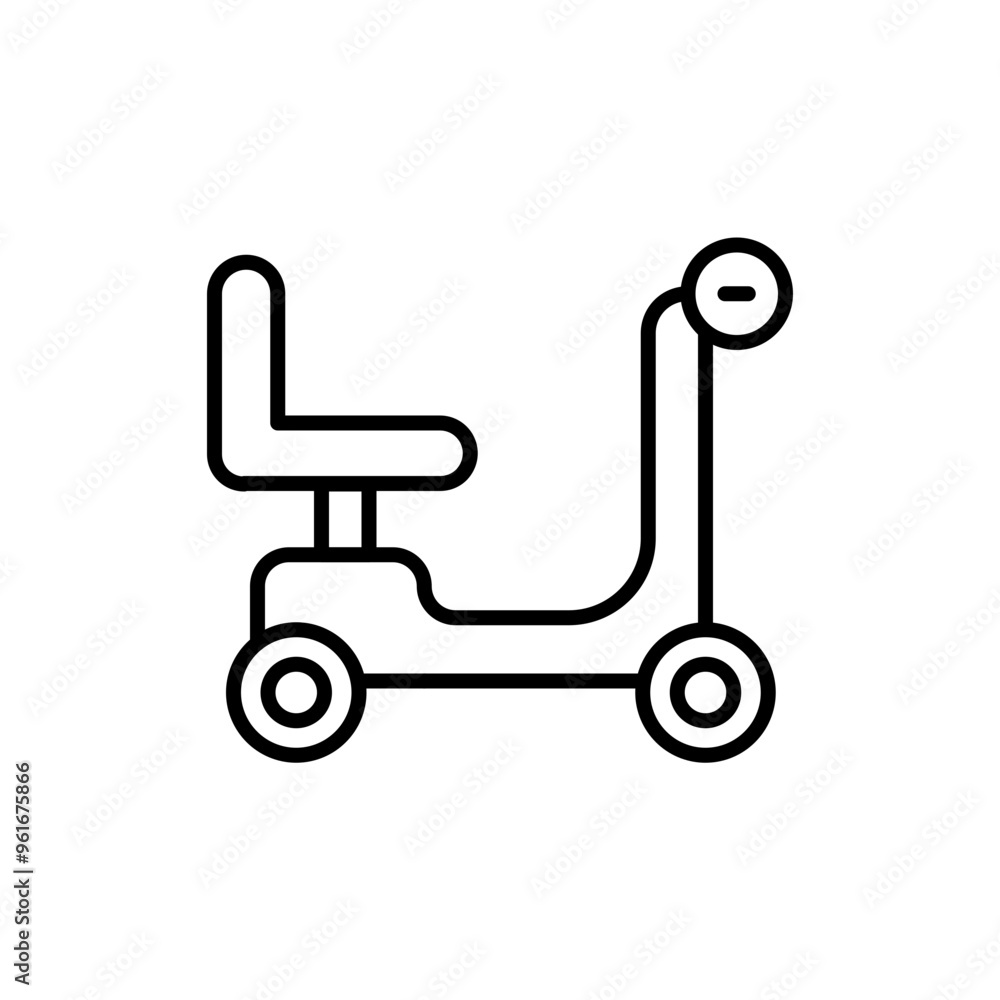 Mobility scooter outline icons, minimalist vector illustration ,simple transparent graphic element .Isolated on white background Mobility scooter outline icons, minimalist vector illustration ,simple transparent graphic element .Isolated on white background