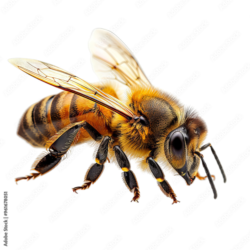 Honeybee Close Up: A Detailed Look at Nature's Tiny Worker Honeybee Close Up: A Detailed Look at Nature's Tiny Worker