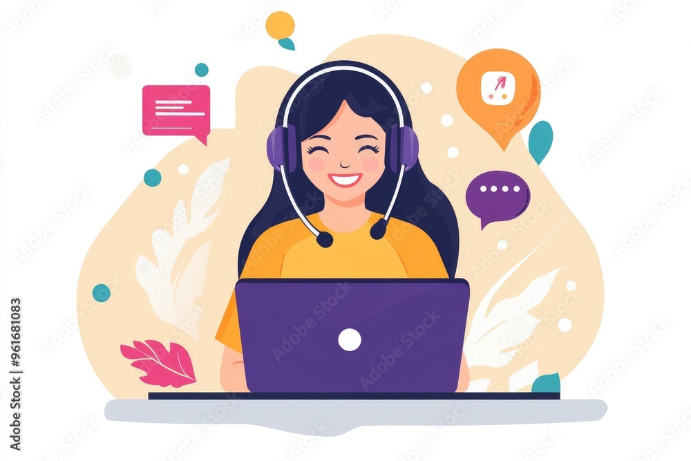 Woman, laptop and call center agent with smile for customer service, crm and help or support. Sales representative, tech and telemarketing with portrait for communication, networking , ai Woman, laptop and call center agent with smile for customer service, crm and help or support. Sales representative, tech and telemarketing with portrait for communication, networking , ai