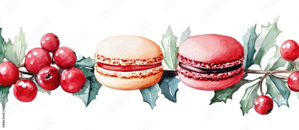 Delightful Macarons with Holly Leaves: A Festive Treat for the Holiday Season Delightful Macarons with Holly Leaves: A Festive Treat for the Holiday Season