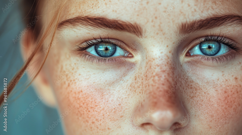 Close View to Blue Eyes - Micro Photography Portrait Enhanced With Ai Close View to Blue Eyes - Micro Photography Portrait Enhanced With Ai
