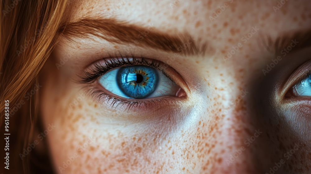 Close View to Blue Eyes - Micro Photography Portrait Enhanced With Ai Close View to Blue Eyes - Micro Photography Portrait Enhanced With Ai