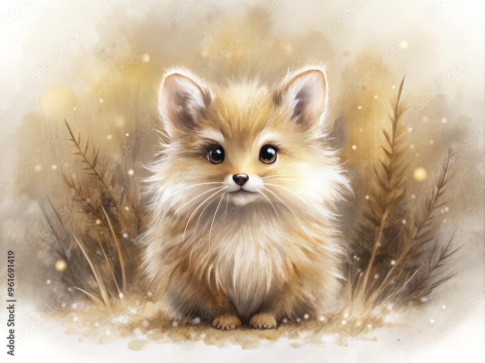 Obraz premium pomeranian dog in winter