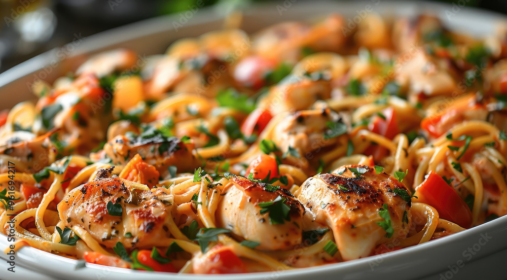 Chicken Spaghetti Casserole. Generative AI. Chicken Spaghetti Casserole. Generative AI.