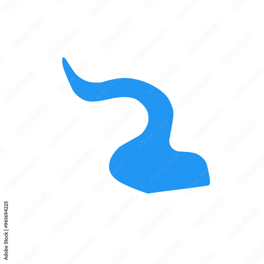 meandering blue river vector element meandering blue river vector element