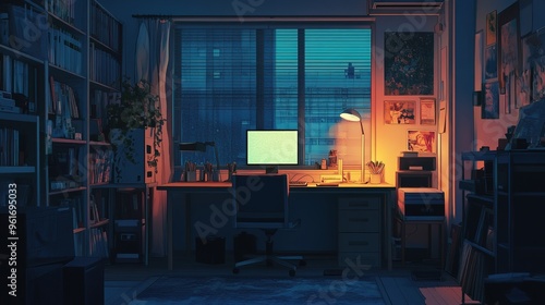Lofi Room Wallpaper Background Hip Hop Anime Manga - Chill Peaceful Relax House Home Hotel
