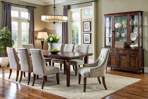 Featuring a harmonious blend of classic and contemporary design, transitional dining sets elevate space to an