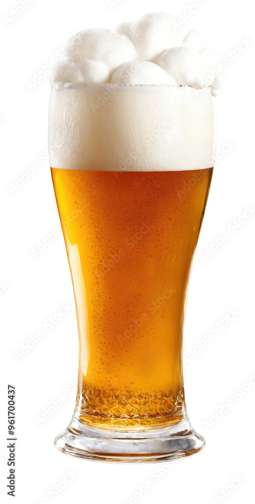 Beer Glass with Foam on transparent background Beer Glass with Foam on transparent background