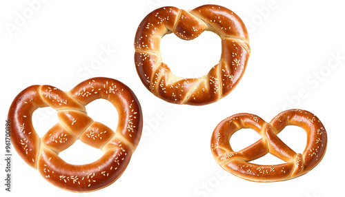 Pretzel on transparent background