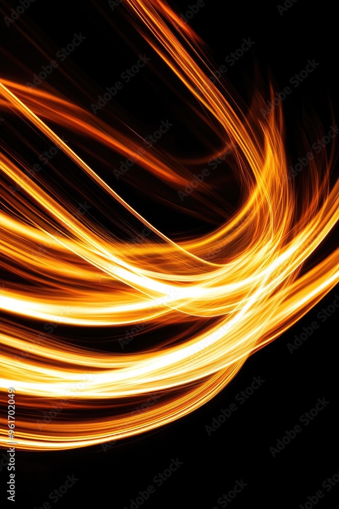 Colourful light trails on black background. Colourful light trails on black background.