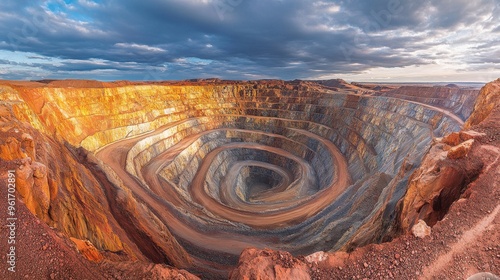 Obraz na płótnie quarry mining iron ore mining gold diamond copper