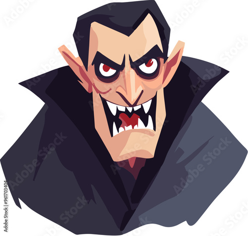 Halloween vampire cartoon