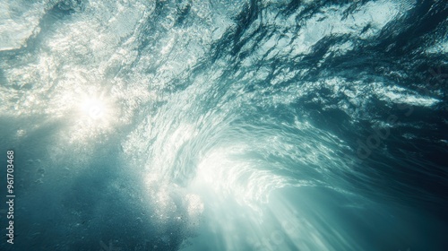 Underwater Perspective of a Breaking Wave