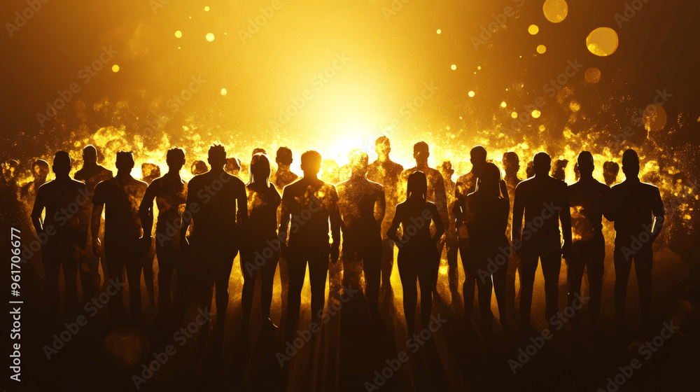 Group of VIP member peoples, Cinematic vector, golden color Group of VIP member peoples, Cinematic vector, golden color