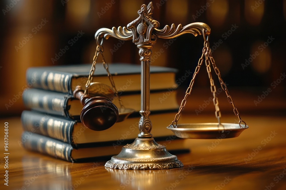 Scales of Justice and Gavel