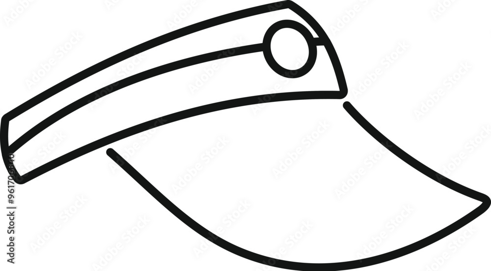 Sun visor is protecting from the sun stroke with its wide brim Sun visor is protecting from the sun stroke with its wide brim