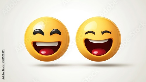 Wallpaper Mural Flat Vector Design of an Emoji Face on White Background for Digital Use Torontodigital.ca