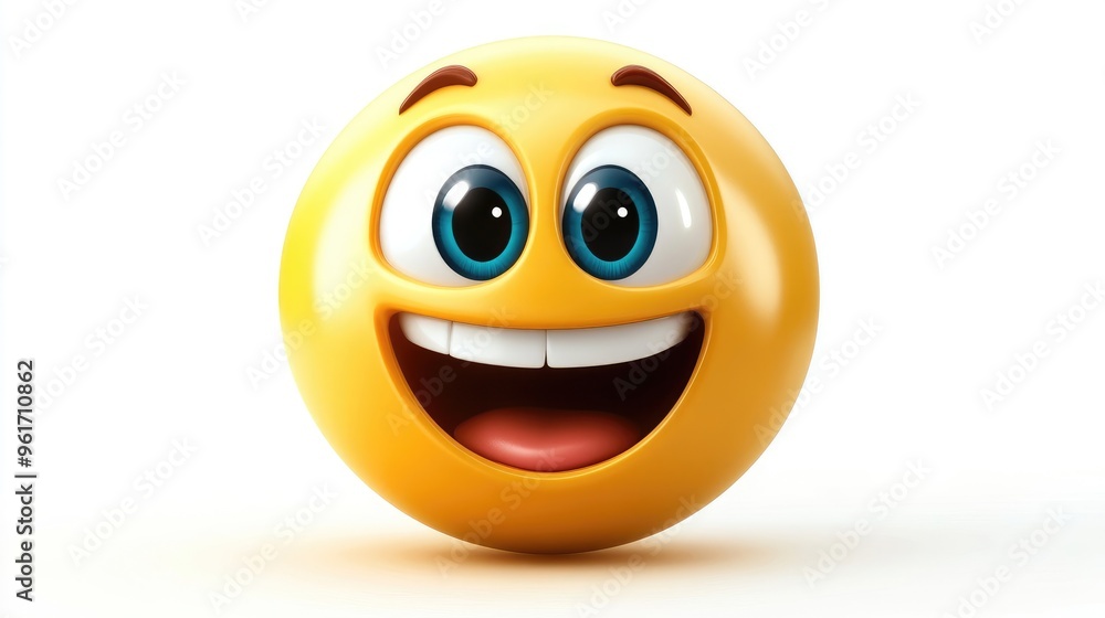 Flat Vector Design of an Emoji Face on White Background for Digital Use Flat Vector Design of an Emoji Face on White Background for Digital Use