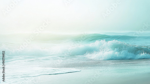 Tranquil Ocean Waves Crashing on a Sandy Beach