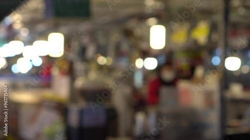 Wallpaper Mural Gwangjang market local traditional food stall Seoul city food retails blur shot 4k Torontodigital.ca