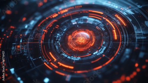 Wallpaper Mural Futuristic Digital Interface Torontodigital.ca