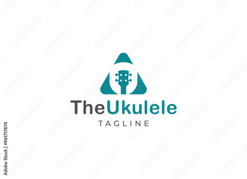 Simple and minimalist ukulele music logo vector illustration. Simple and minimalist ukulele music logo vector illustration.