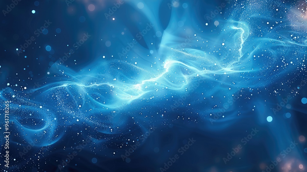 Beautiful blue glowing background. Generative AI. Beautiful blue glowing background. Generative AI.