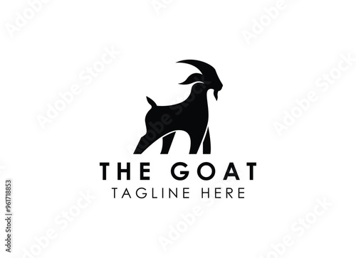 The goat logo design. Goat farms logo vector illustration.