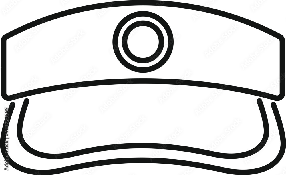 Policeman cap icon representing law enforcement, security, and authority Policeman cap icon representing law enforcement, security, and authority