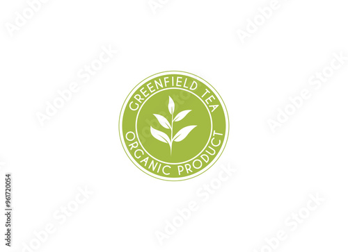 Tea leaf logo design template. Tea shop icon, tea store, packaging product logo vector illustration.