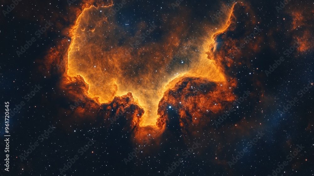 Cosmic Nebula in a Starry Night Cosmic Nebula in a Starry Night