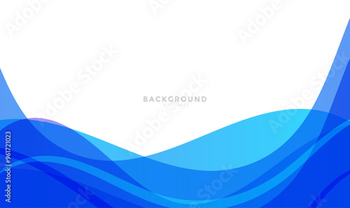 Abstract blue background, blue background wavy gradation style

