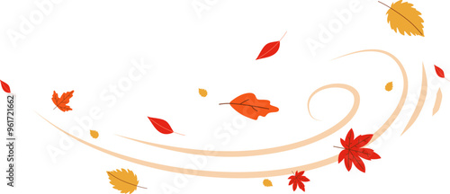 Wallpaper Mural Autumn Wind Blown Leaves Torontodigital.ca