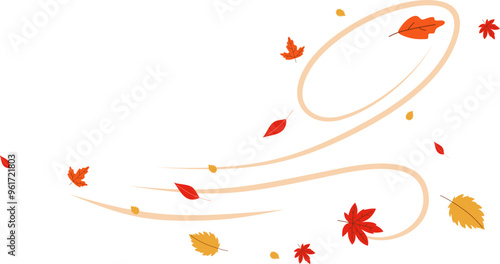 Autumn Wind Blown Leaves