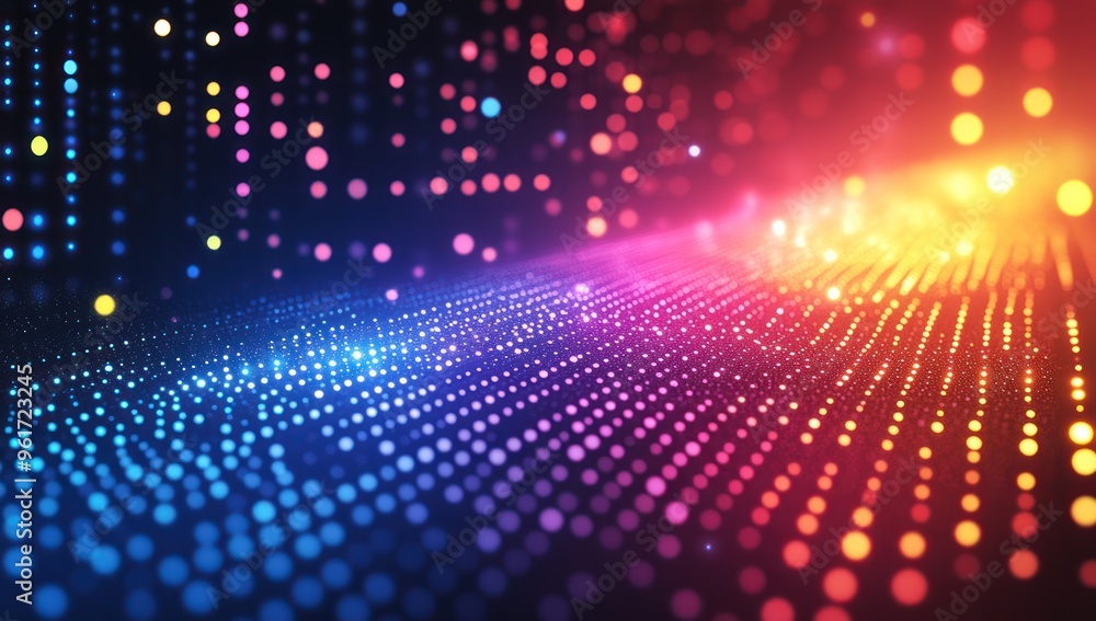 Abstract Digital Background with Colorful Lights Abstract Digital Background with Colorful Lights