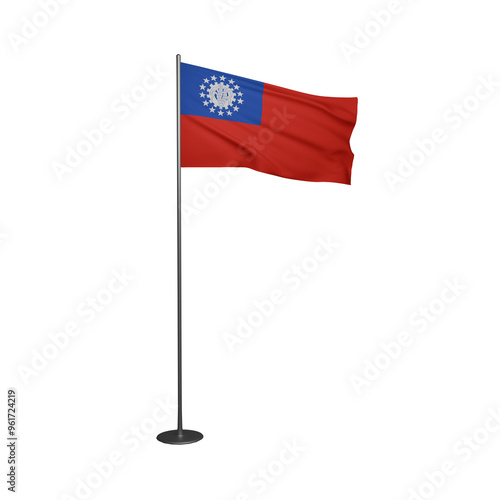 Free Download Myanmar Flag 3 - GFXLoad