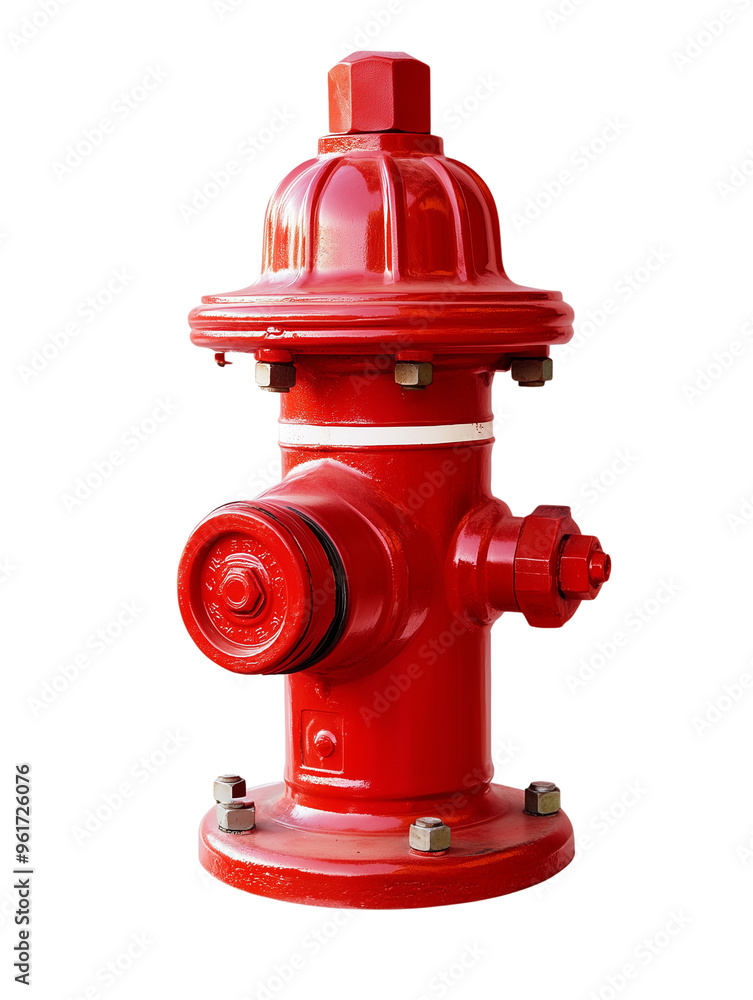 Bright red fire hydrant isolated on transparent background Bright red fire hydrant isolated on transparent background