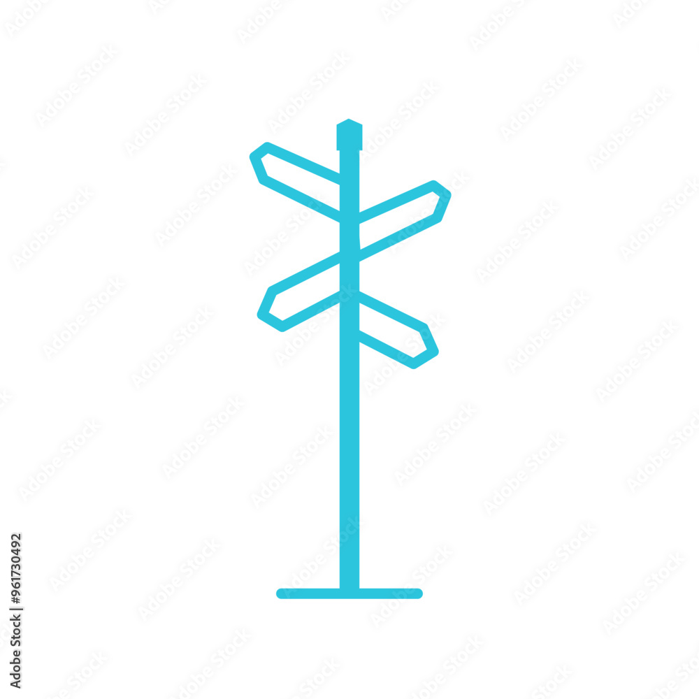 Direction sign icon. Isolated on white background. From blue icon set. Direction sign icon. Isolated on white background. From blue icon set.