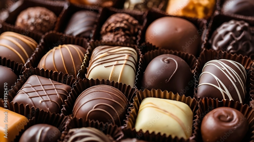 chocolate candies in box chocolate candies in box