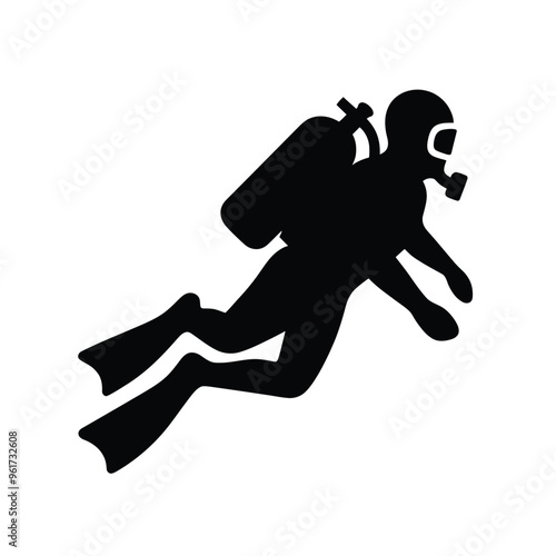 Diver silhouette